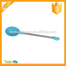 Different Colors Reusable Silicone Coffee Spoon Stainless Steel Mixing Spoon